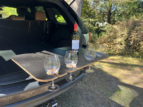 Wooden bootlid table - wooden, –