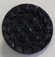 Black shank buttons Poppy Centres 15mm/18mm Pack sizes 10/20/50/100/500