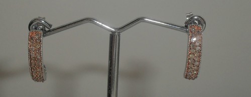 Silver cresent shaped earrings - silver,