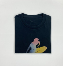 Men's Black Paul Smith Red Ear T-Shirt Medium M Surfer Feather Short Sleeve A/B