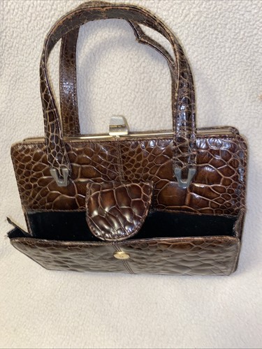 Crocodile alligator handbag - crocodile,