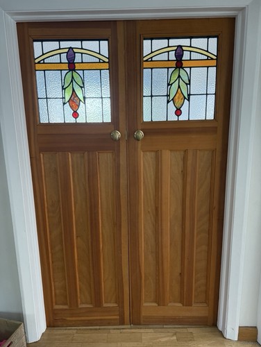 Pair vintage timber - timber, internal