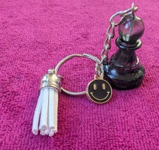 Keyring Chess Piece Black Pawn
