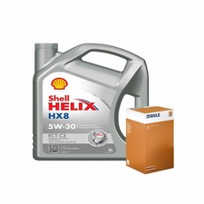 Shell Helix HX8 C3 5W30 Engine Oil 5L Mahle Knecht Oil Filter Service Kit