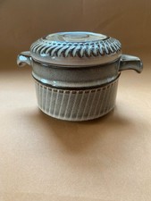 Vintage Denby Sonnet stoneware soup dish with handles & lid VGC