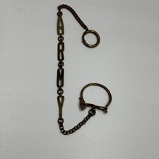 Vintage Army Sweetheart ID Watch Key Fob Chain Brass Tone WWII