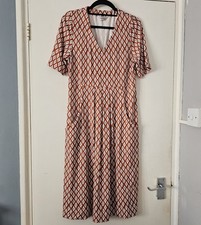 David Nieper Red Orange Ikat