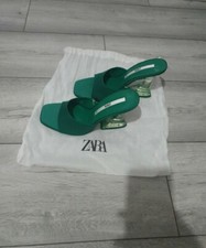 ZARA - Green Mules Sandals