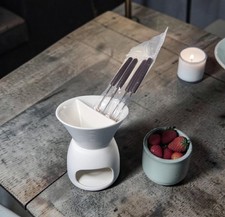 Chocolate Fondue Pot Ceramic