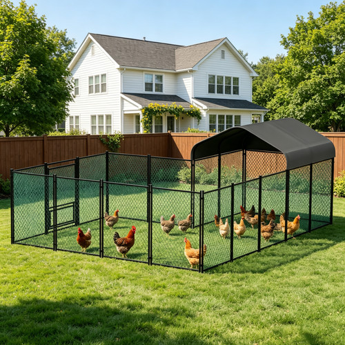 Large chicken coop run - coop, outdoor