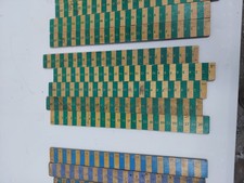 Job Lot 19 Vintage Wooden School Rulers – Retro Colourful Centimetre...