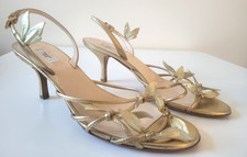 Prada Gold Leaf Small Heel