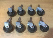 VINTAGE SET OF 8 CASTER WHEELS