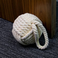 Rope Knot Door Stop Cream |