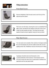 Black Mesh Full Set Front & Rear Car Seat Covers for MG TF All Years