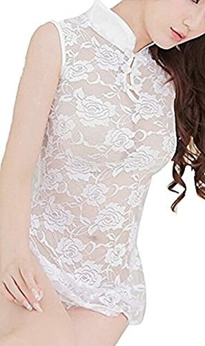Ladies white lace see - white,