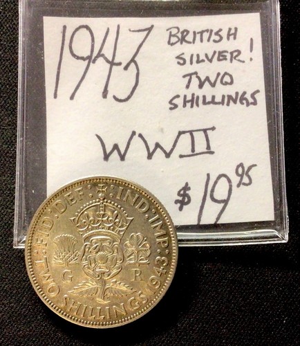 1943 british silver two - silver!,