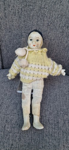 Vintage china pierrot doll - china,