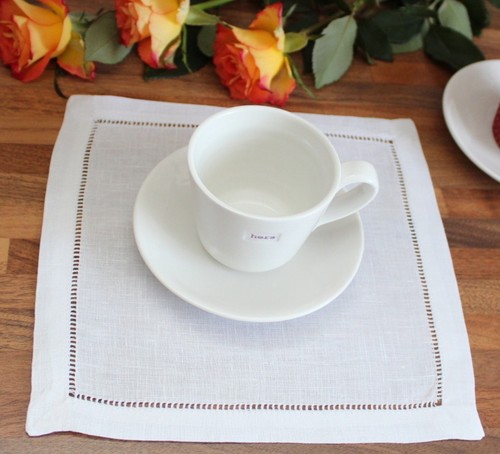 20x20cm 100 linen hemstitch - 100%,