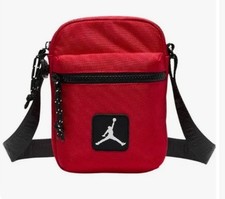 Mens Unisex Red Nike Jordan Small Shoulder Bag - Jordan Rise Festival Logo Bag