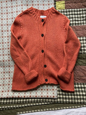 Toast Orange Wool Cardigan