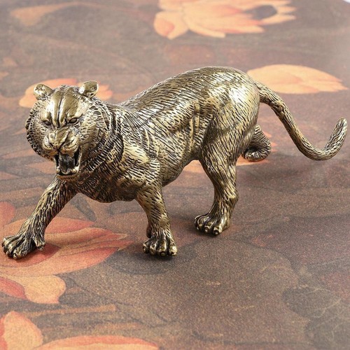 Brass tiger figurine feng shui - figurine,