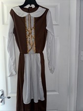 Tudor Girl Costume Victorian Maid Orphan Child Book Day Fancy Dress Outfit 12+
