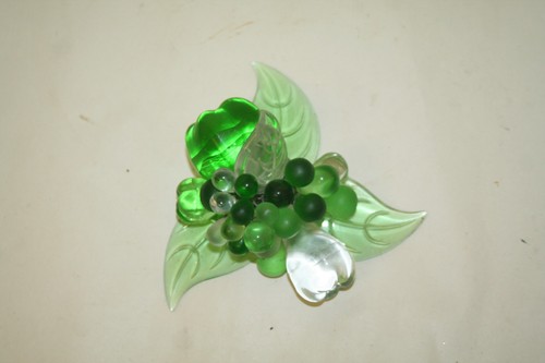 Vintage glass fruit - glass, apple