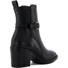 Dune Prance Mid Boot Black  Detailed with tonal stitching, Pull on tab on rear