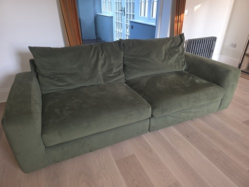 Pair large sofa green - large,