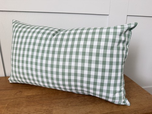 Green gingham fabric - gingham,