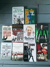 Job LotX 10 Football Books biographies -celtic ,spurs,newcastle - Good Condition