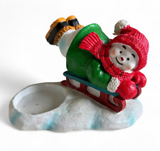 Yankee Candle Christmas Tea Light Holder Snowman on A sleigh Candle Decoration
