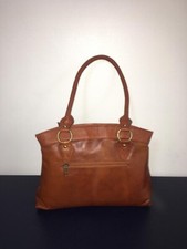 Ladies Leather Brown  medium Shoulder Handbag-Women UK