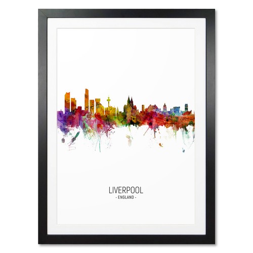 Liverpool skyline poster - liverpool,
