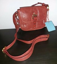 Designer Ochre Blue Terracotta LEATHER Shoulder Handbag Crossbody Messenger Bag