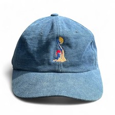 Vintage USA Water Polo Hat Denim Buckle Back Embroidered