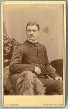 CDV HANDSOME YOUNG MAN BY KOENIG PADDINGTON ANTIQUE PHOTO DAPPER SMART GAY INT