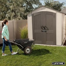 Lifetime 7ft x 7ft Outdoor Garden Storage Shed (SRP £995) 60042 *POOR BOXES*