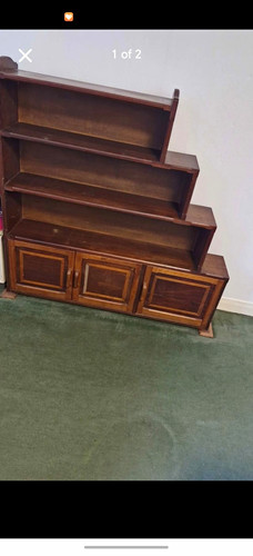 Wood freestanding bookcase - freestanding,