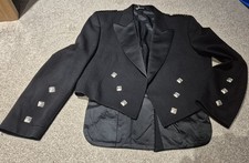 Men's Black 100% wool kilt