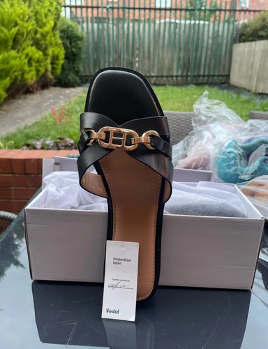 Women black slip - slip-on, flat