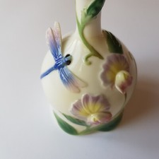 Graff fine coloured porcelain ringing bell dragonfly flower vintage Germany