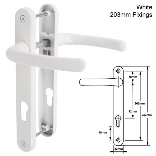 Upvc door handle pair sprung - door,