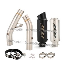 Motors Exhaust Muffler Pipe Mid Link Tip Slip-on For Yamaha FJR1300 2001-2023