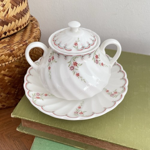 Wedgwood pink garland sugar - wedgwood,