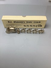 Queen Elizabeth II Coronation Coach & Horses, Boxed, Gold in colour 