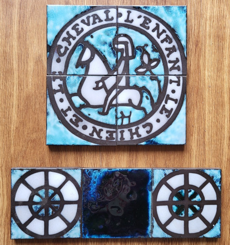 Retro french ceramic - french, tile