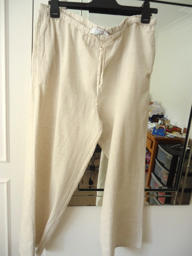 Ladies linen trousers size - ladies, l