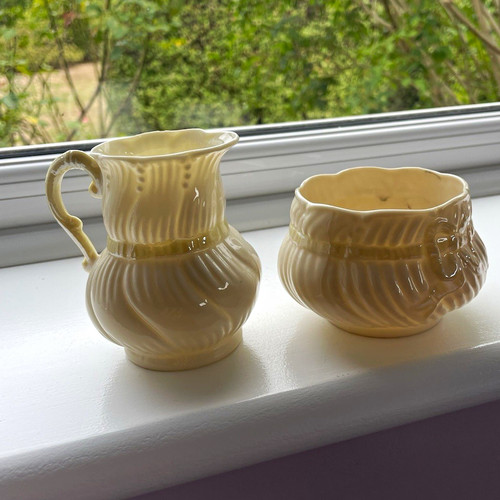 Belleek cream glazed swirl - cream,